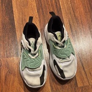 Kids Green and White Athletic Shoes